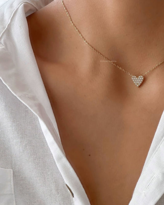 Collar de Corazón con Strass