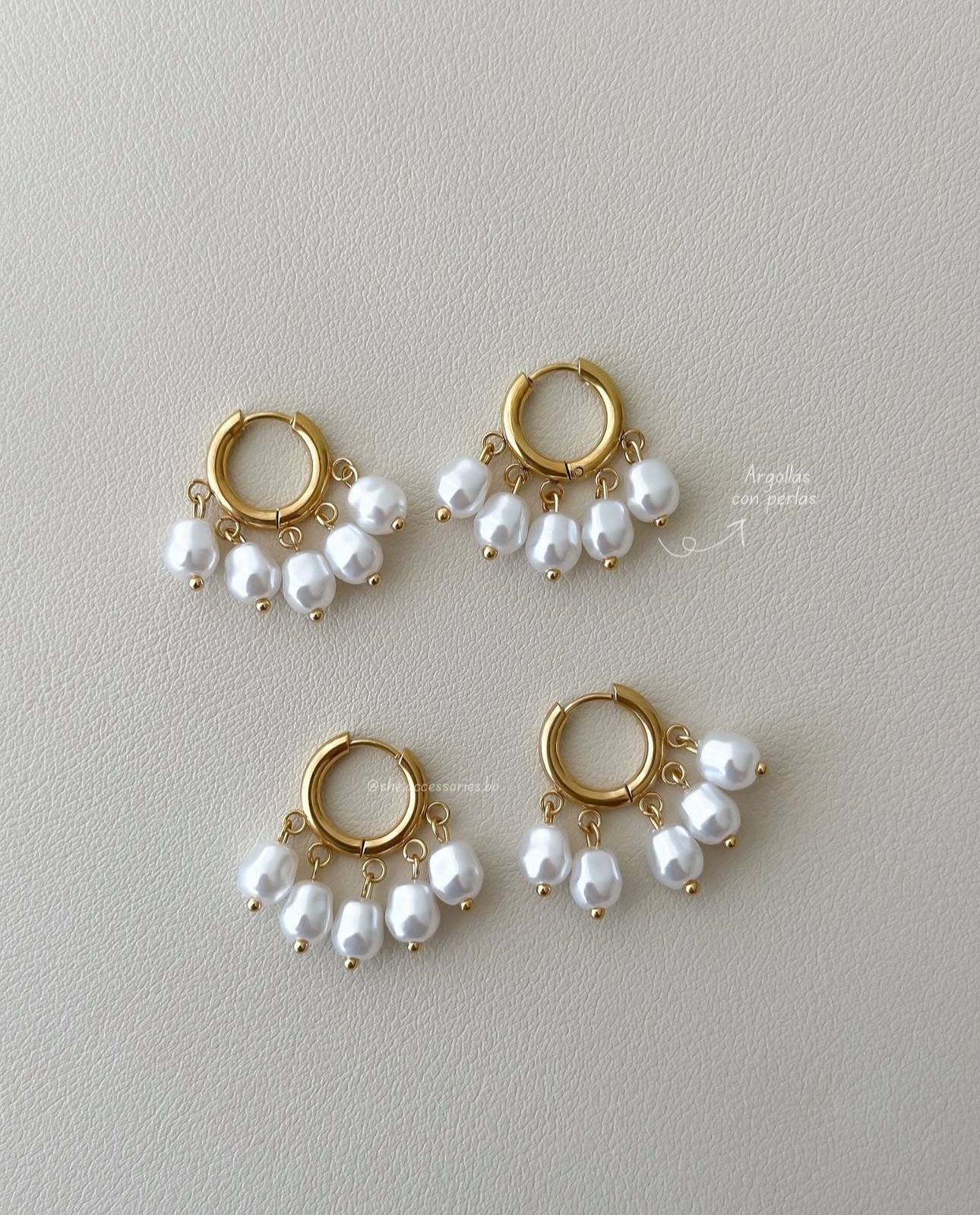 Argollas con Perlas